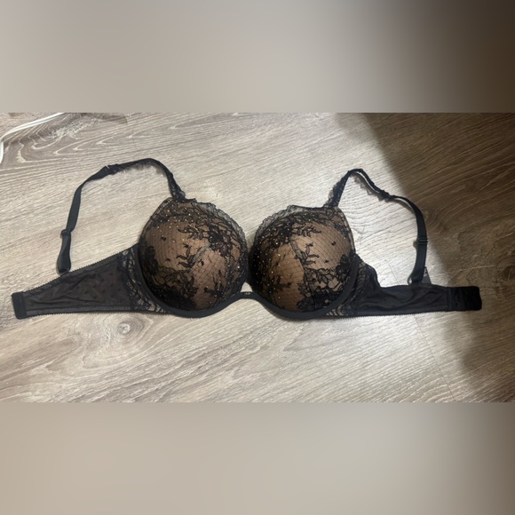 Victoria's Secret Black Lace Push-Up Bra 34E - Picture 9 of 11